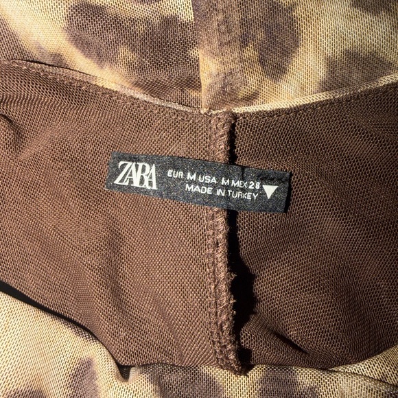 Zara Leopard Print Maxi Slip Dress - Brown - Picture 4 of 4